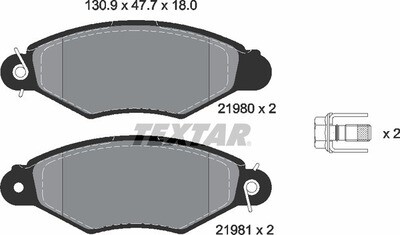 21980 ASIMCO  BRAKE PADS FRONT
