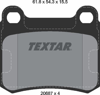 20687 FRAS-ME  BRAKE PADS REAR 0004209820