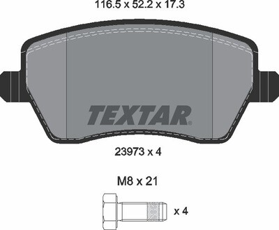 23973 TEXTAR BRAKE PADS FRONT