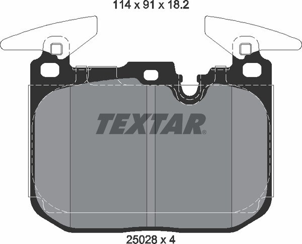 25028 TEXTAR  BRAKE PADS FRONT