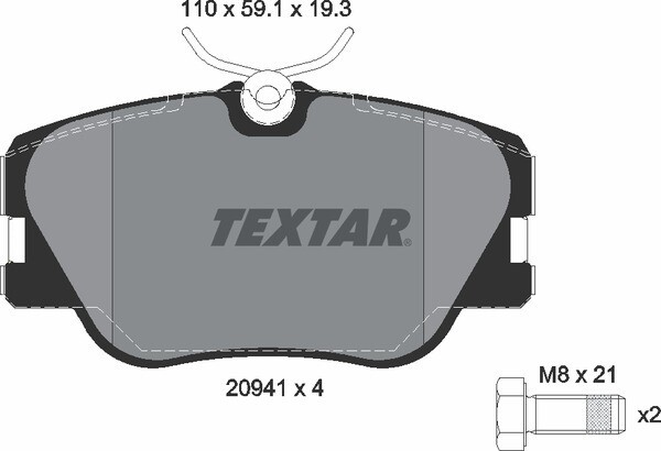 20941 NB  BRAKE PADS FRONT
