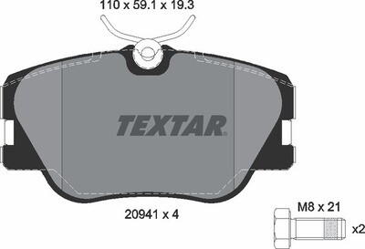 20941 NB  BRAKE PADS FRONT