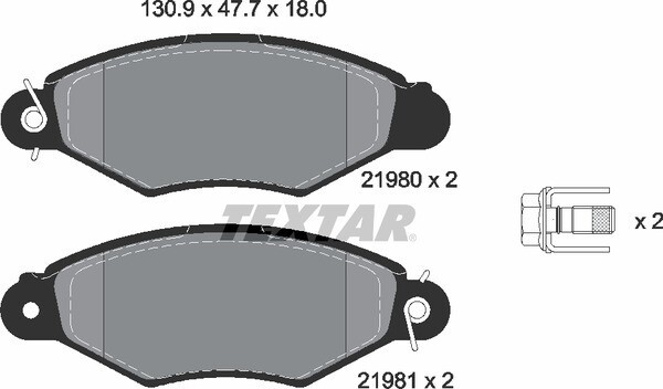 21980 TEXTAR BRAKE PADS FRONT