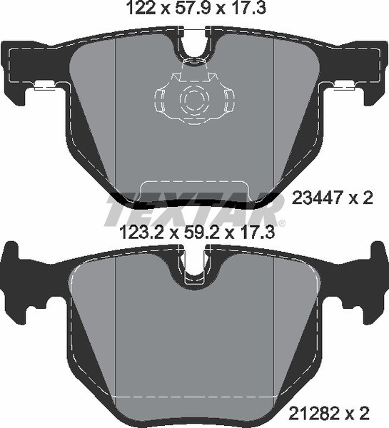 23447 TEXTAR BRAKE PADS REAR
