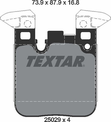 25029 TEXTAR  BRAKE PADS REAR