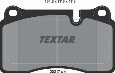 20217 TEXTAR BRAKE PADS FRONT