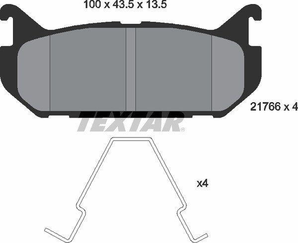 AT584 ATE  BRAKE PADS REAR 13.0464-2099.2