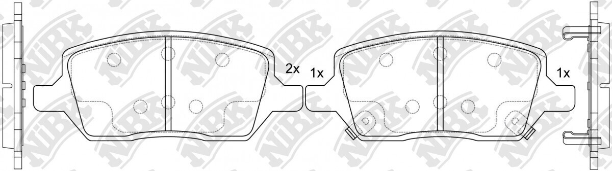 D1093 ZHEN ZHI DA  BRAKE PADS REAR