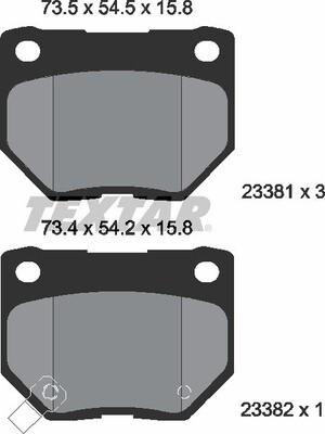CE461 VGX  BRAKE PADS REAR