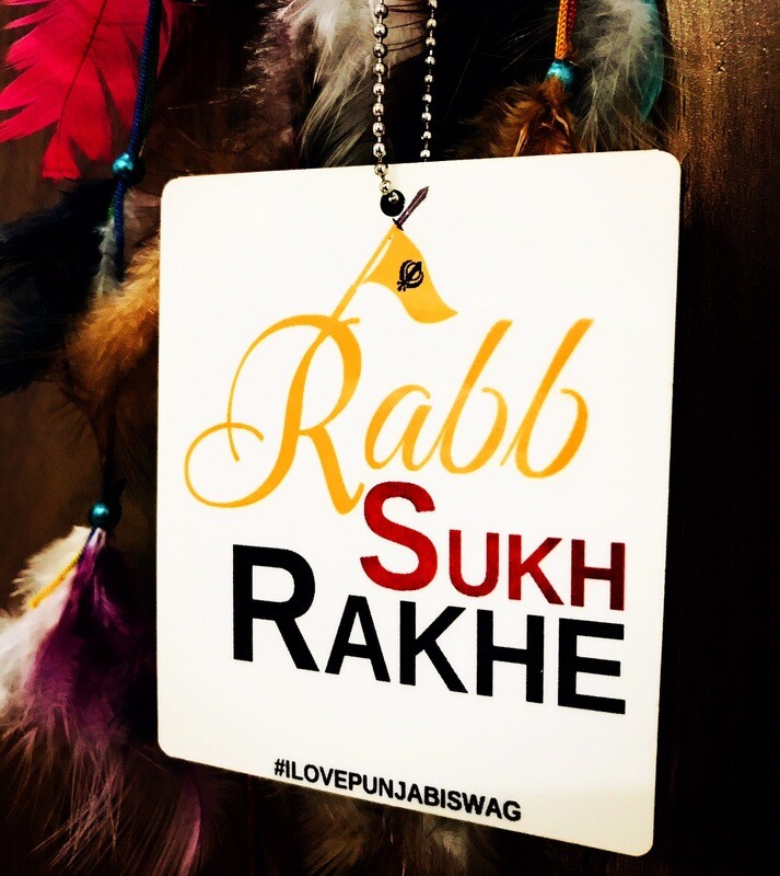 Rabb Sukh Rakhe (Car Hanging)