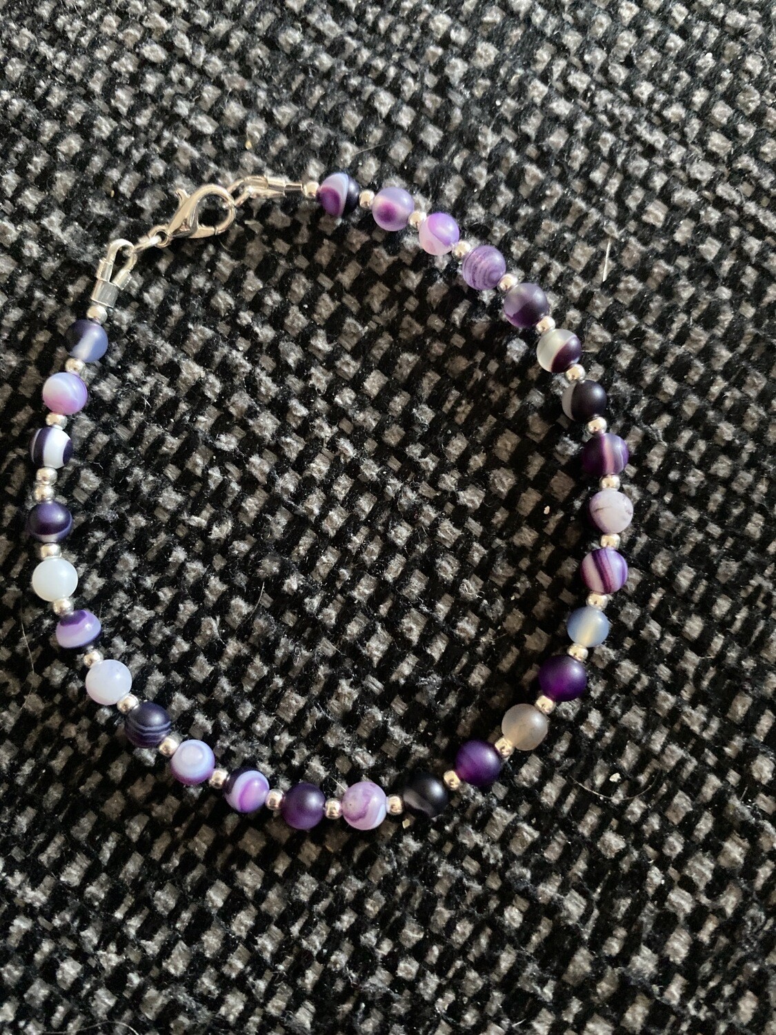 Banded Purple Agate Bracelet