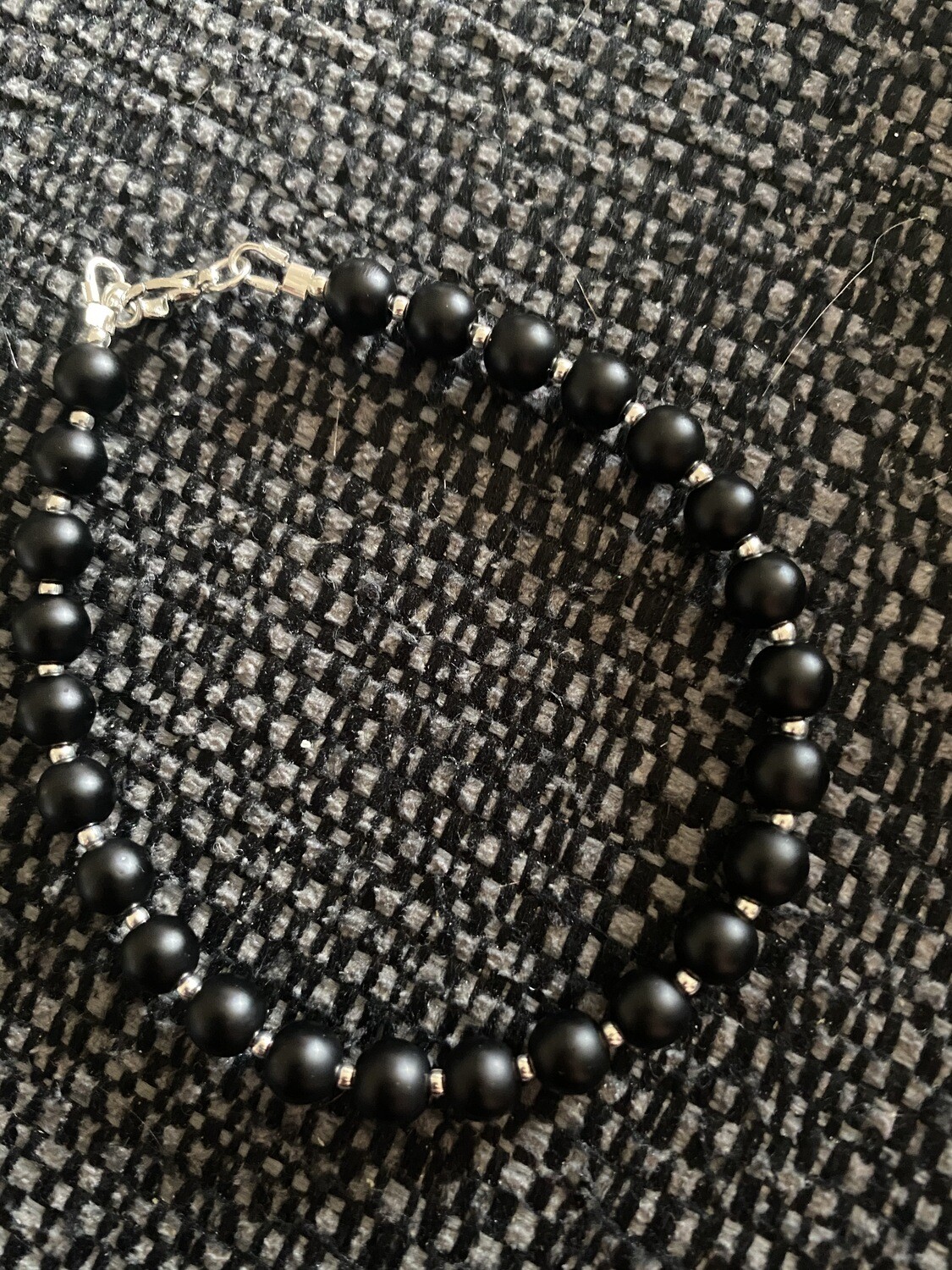 Matte Black Agate Bracelet