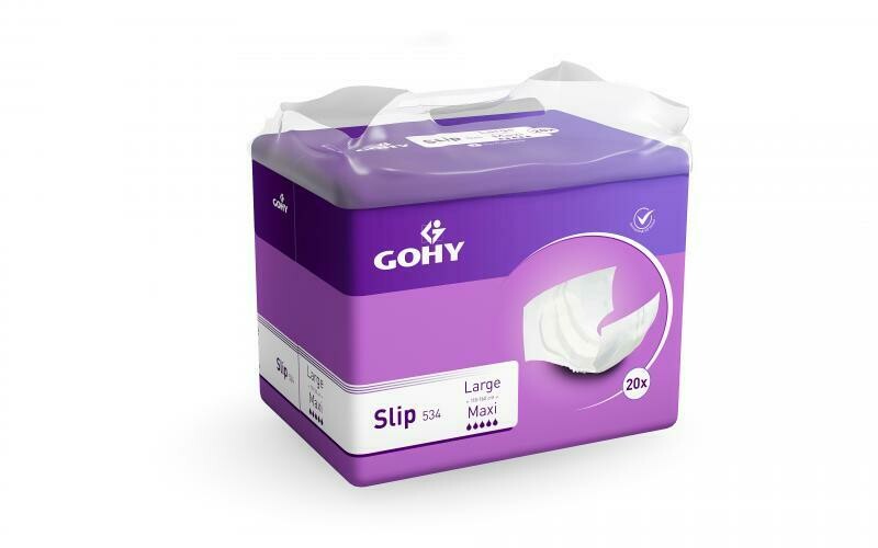 AMD/GOHY Slip Maxi L (20 pièces)
Prix TVAC : 16,00 €