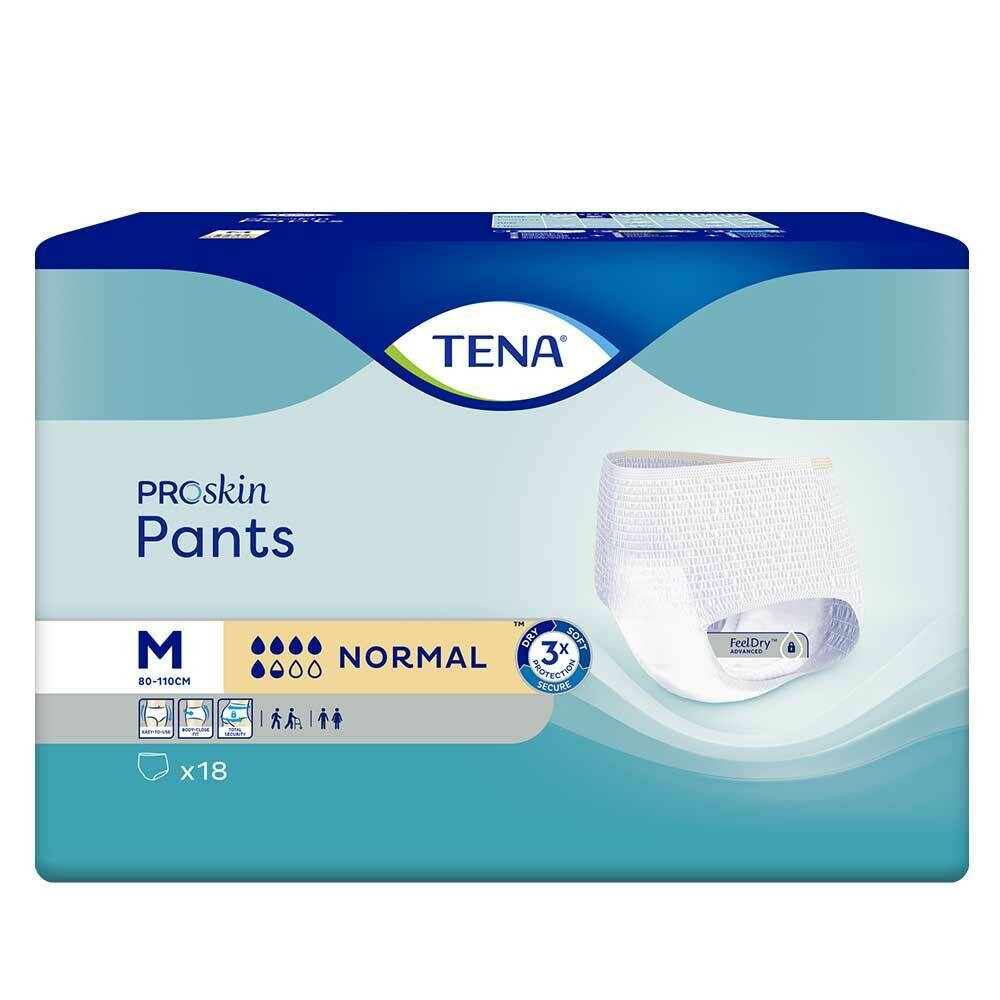 TENA Pants Normal Medium (18 pièces)
PRIX TVAC : 16.32 €