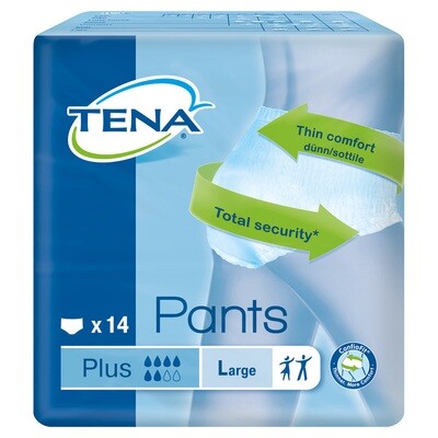 TENA Pants Plus L (14 pièces)
PRIX TVAC : 20,97€