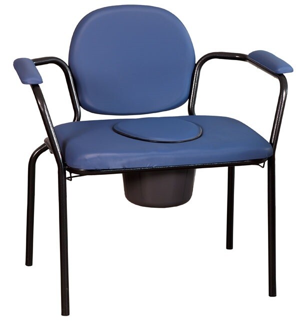 CHAISE HYGIÉNIQUE FIXE "PERSONNE FORTE" VINYLE BLEU. Prix TVAC : 150,00 €