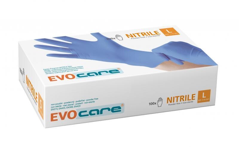 GANTS DE SOINS, EN NITRILE, NON-POUDRÉ, BLEU, MÉDIUM 7-8, NORME HACCP
PAR BOÎTE DE 100
Prix TVAC : 4,50 €