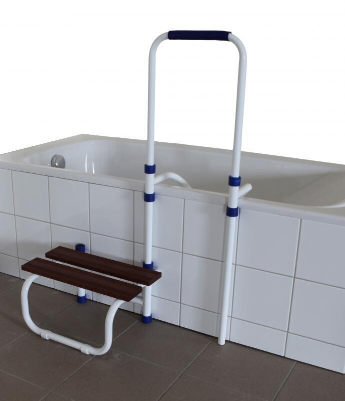 MARCHE-PIEDS + BARRE D’ACCÈS RÉGLABLE POUR LA BAIGNOIRE.
Prix TVAC : 169,99€