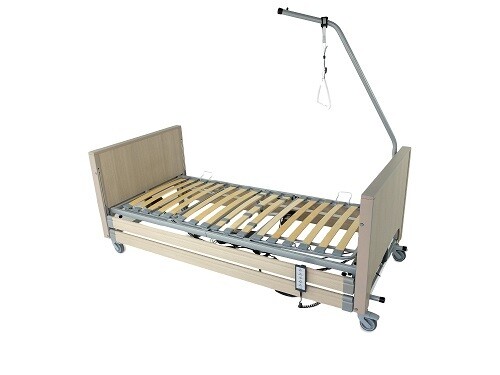 Lit électrique médicalisé CLASSIQUE 90x200 cm chêne grisé -  ATTENTION : Voir descriptif pour la garantie -  Prix  1299,00€
