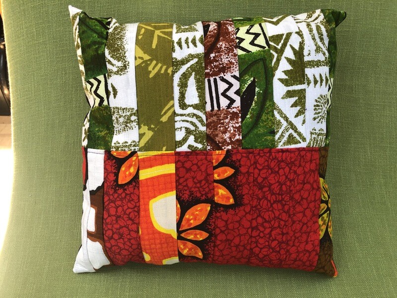 Vintage Hawaiian Quilt Fabric Pillow