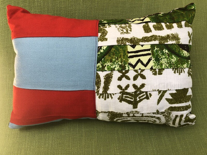Vintage Hawaiian Quilt Fabric Pillow