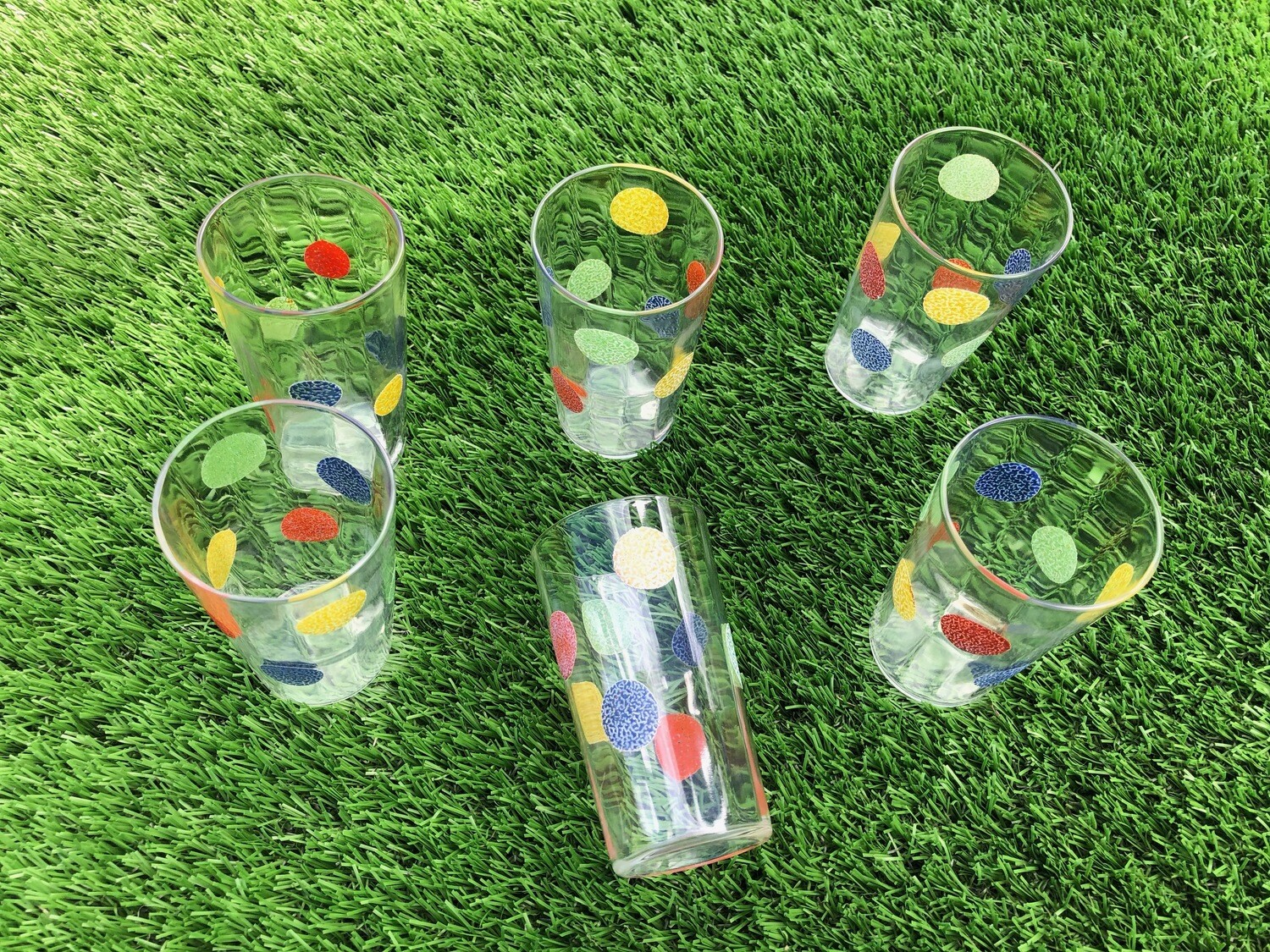 Festive Polkadot Glasses  (set of 6)