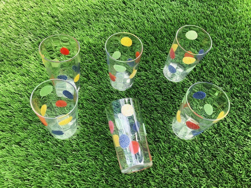 Festive Polkadot Glasses  (set of 6)