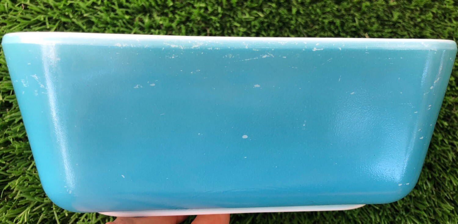 Turquoise Blue Vintage Pyrex Refrigerator Dish no Lid
