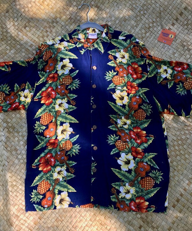 Pineapple Lava Aloha Shirt - size LG.