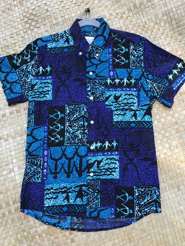 Salvage Public Barkcloth Aloha shirt- size sm.