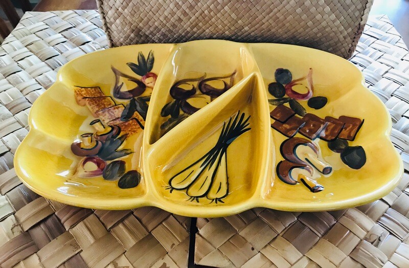 Vintage mid-century 4 Compartment Platter