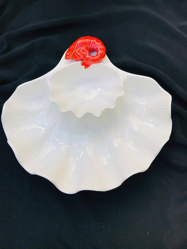 Vintage California Pottery Dip Bowl.
