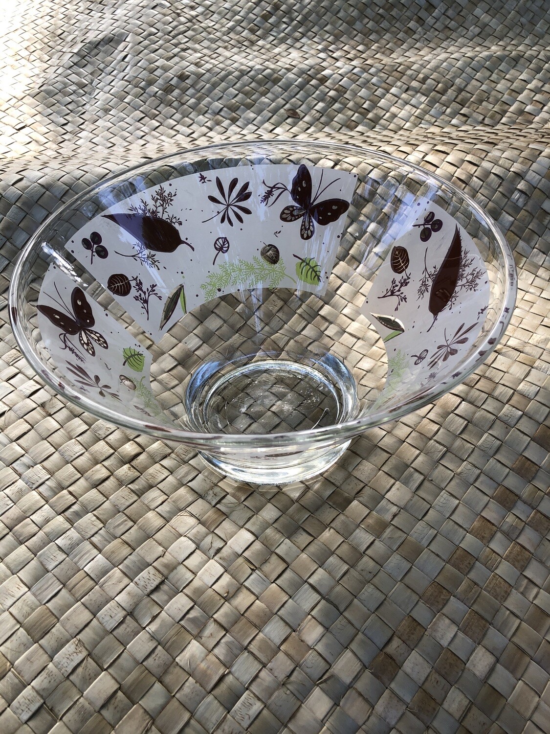 Vintage Anchor Hocking Chip Bowl w/butterflies