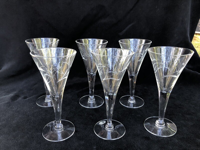 Vintage Noritake-Sasaki Etched Stemware