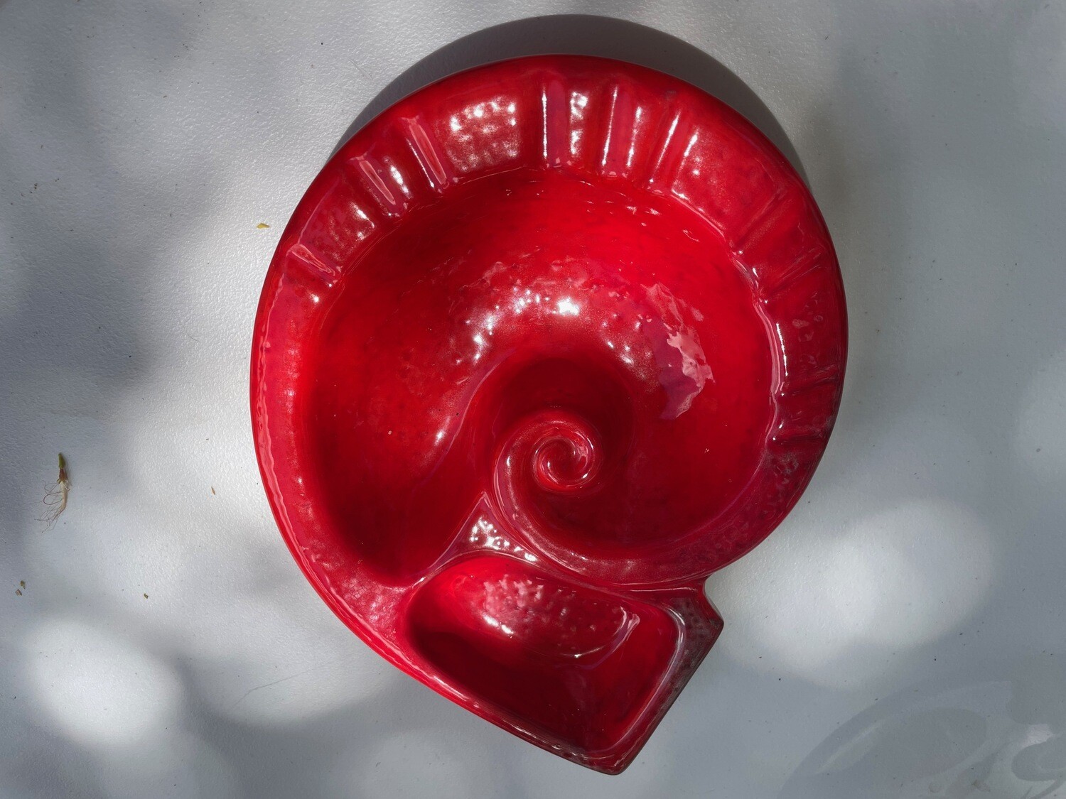 Vintage Bright Red Ashtray
