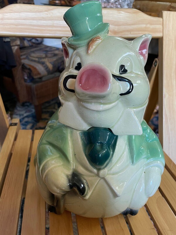 Vintage Brush McCoy Green Tuxedo Cookie Jar