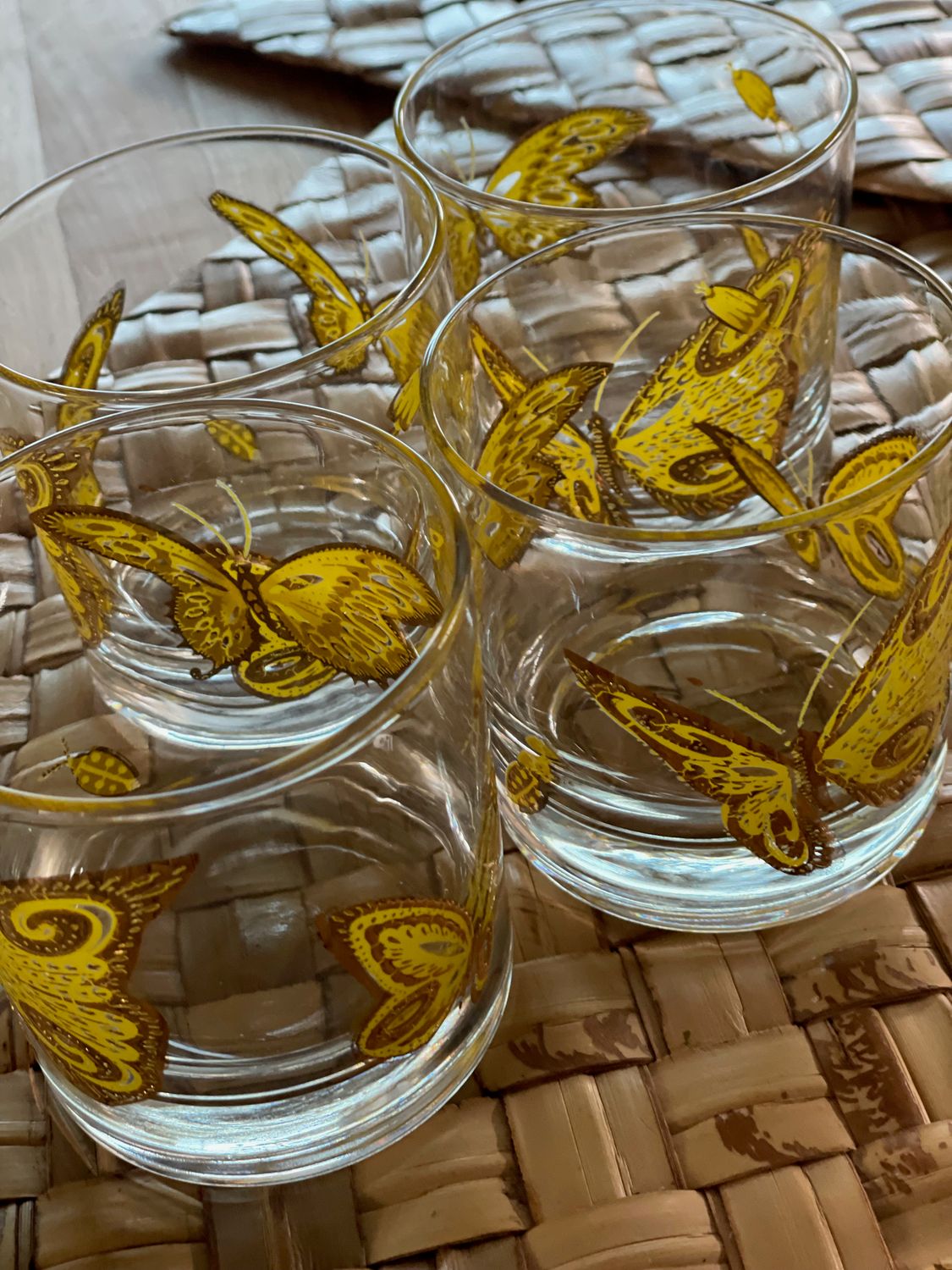 Vintage 1960s Culver Butterfly Glasses