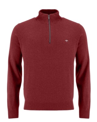 Fynch Hatton Pullover zip rood 1209302
