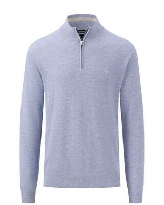 Fynch Hatton Pullover zip LBlauw 1402230