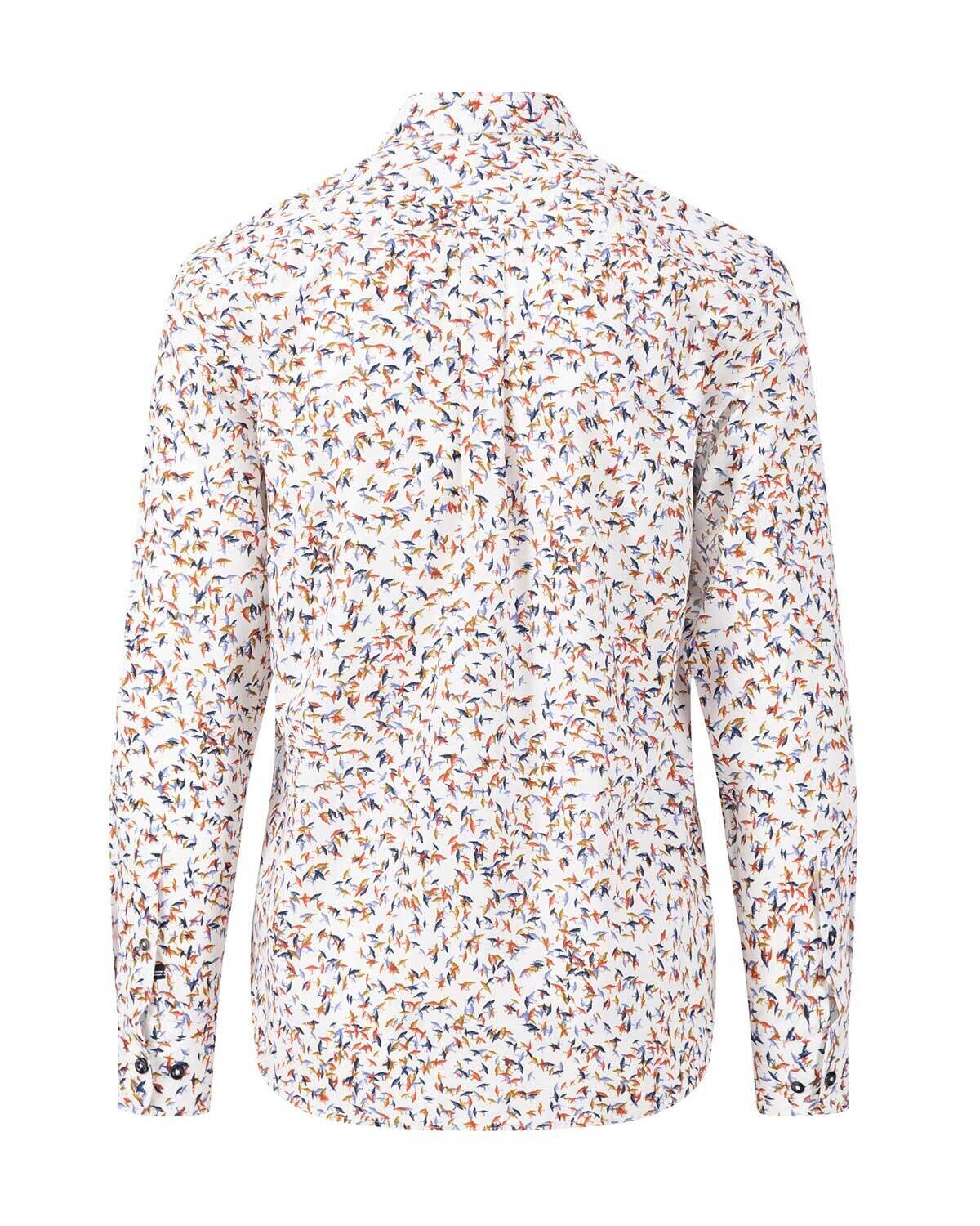 Fynch Hatton Casual Shirt lm Wit 14138010