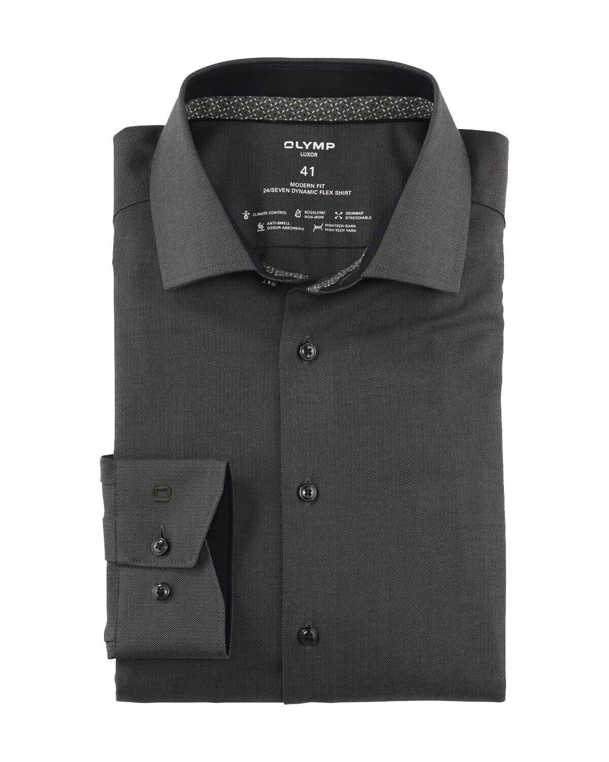 Olymp Dress shirt lm DGroen 1236-44