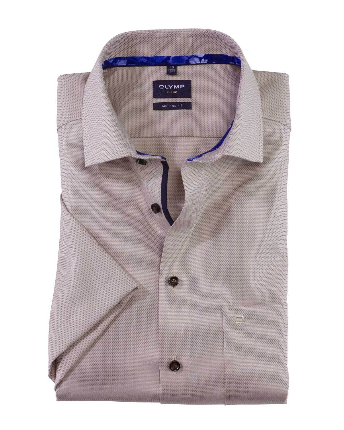 Olymp Dress Shirt KM MBeige 1282-32