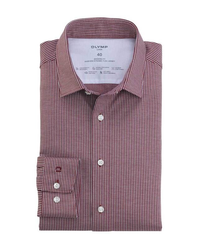 Olymp Dress Shirt rood 1214-24