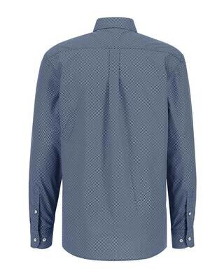 Fynch Hatton Casual Shirt lm DBlauw 13027000