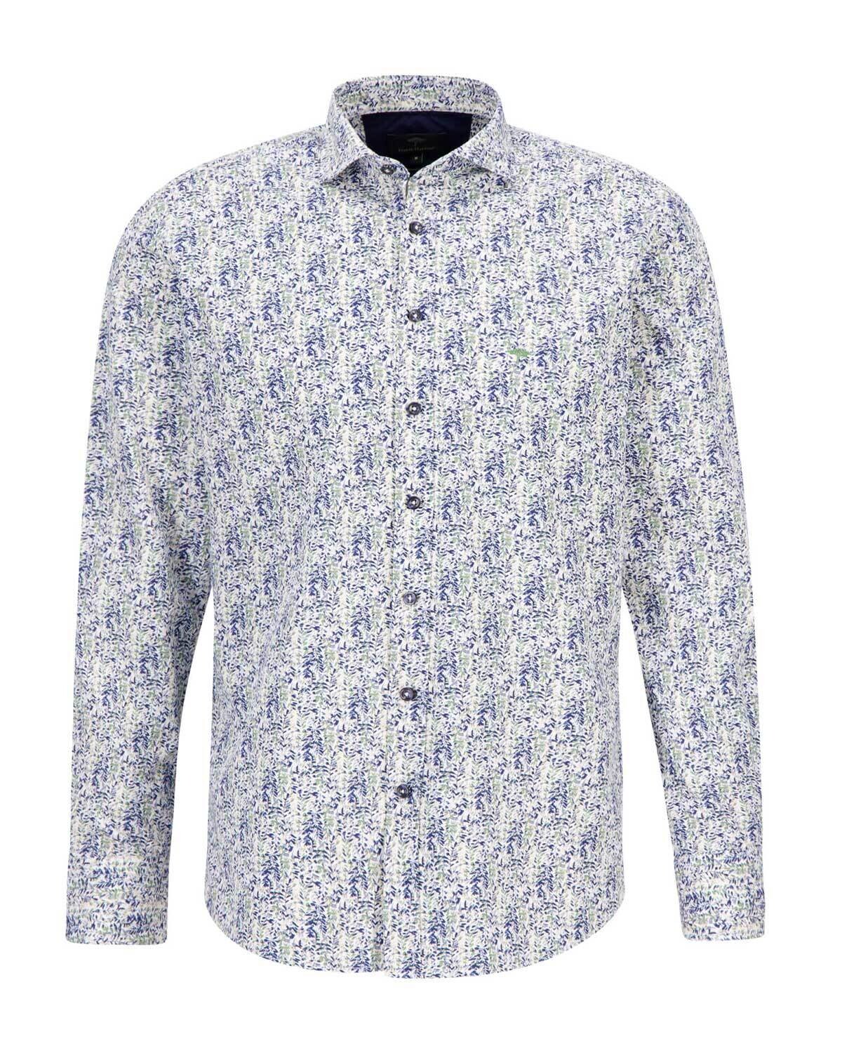 Fynch Hatton Casual Shirt lm MGroen 13028023