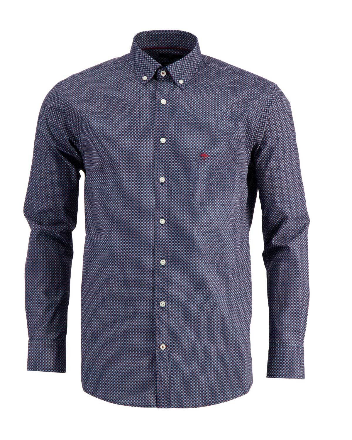 Fynch Hatton Casual Shirt lm dblauw 12086000