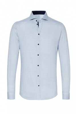 Desoto Dress Shirt lm m.blauw 37507-3