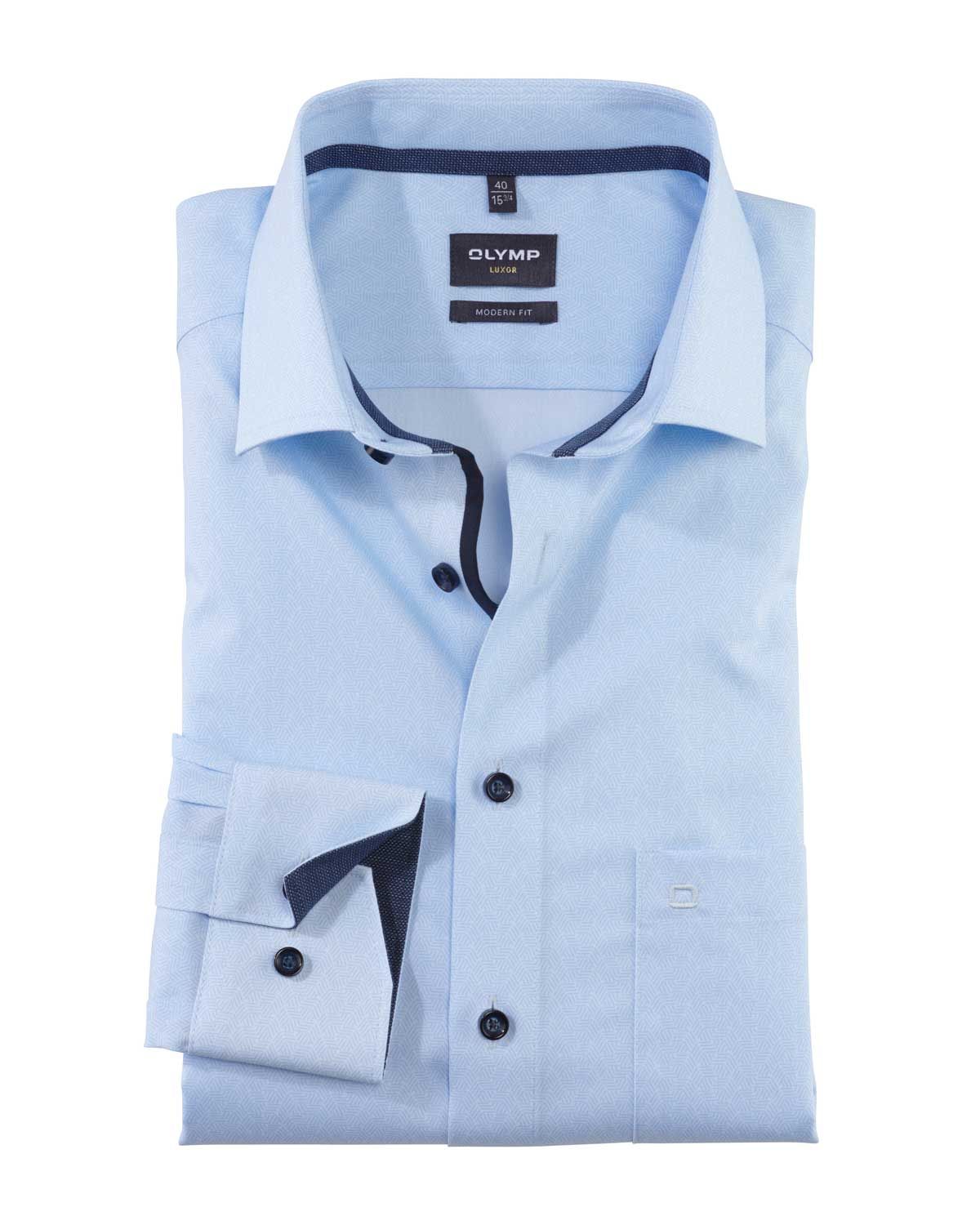 Olymp Dress shirt lm LBlauw 120149