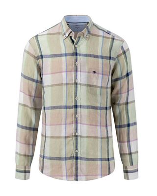Fynch Hatton Casual Shirt lm LGroen 14136030