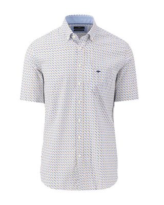 Fynch Hatton Casual Shirt km MBlauw 14038141